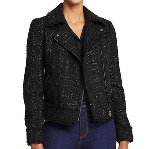 Shimmer Tweed Moto Jacket